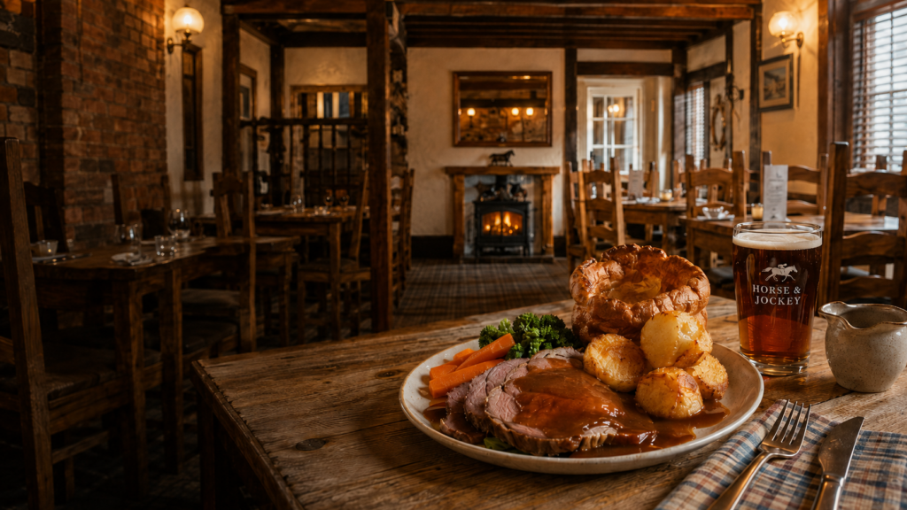 Father's Day special menu at The Horse and Jockey Bentley with Sunday roast and real ale